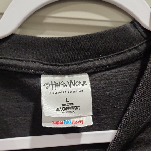 Black Long Sleeve Shirt with Floral Design - Picture 3 of 3